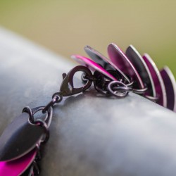 Pink striped skunk - náramek