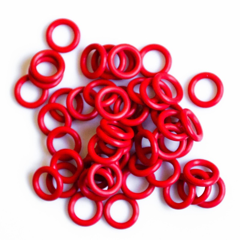 Červené gumové kroužky