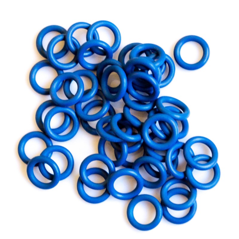 Modré gumové kroužky - 50 ks