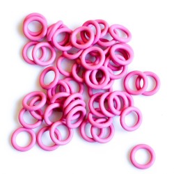 Rúžové gumové kroužky - 50 ks