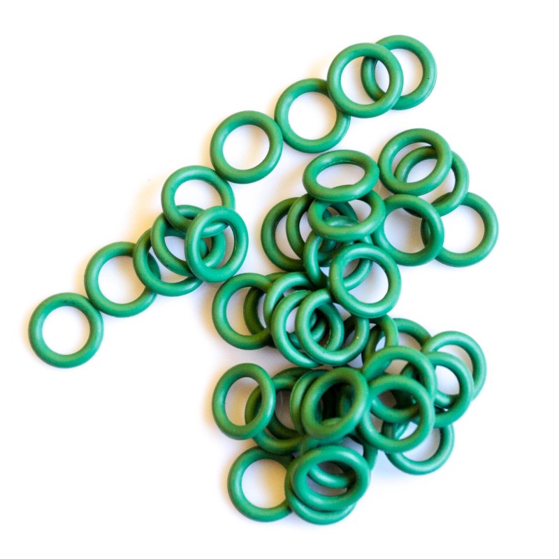 Zelené gumové kroužky - 50 ks